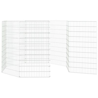 vidaXL Adăpost pentru animale cu 8 panouri, 54x100 cm, fier galvanizat