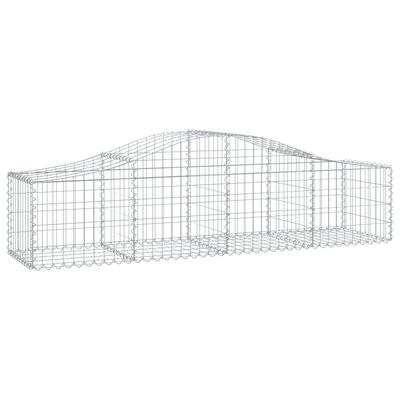 vidaXL Coșuri gabion arcuite 4 buc, 200x50x40/60 cm, fier galvanizat