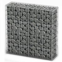 vidaXL Coș gabion cu capace, sârmă galvanizată, 100 x 100 x 30 cm