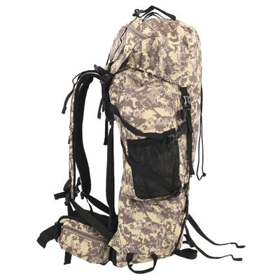 vidaXL Rucsac de drumeție, camuflaj maro camel, 60 L, țesătură oxford