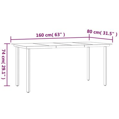 vidaXL Set mobilier de grădină, 5 piese, negru și maro, poliratan