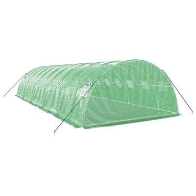 vidaXL Seră cu cadru din oțel, verde, 40 m², 10x4x2 m