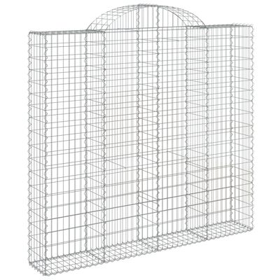 vidaXL Coșuri gabion arcuite 3 buc, 200x30x180/200cm, fier galvanizat