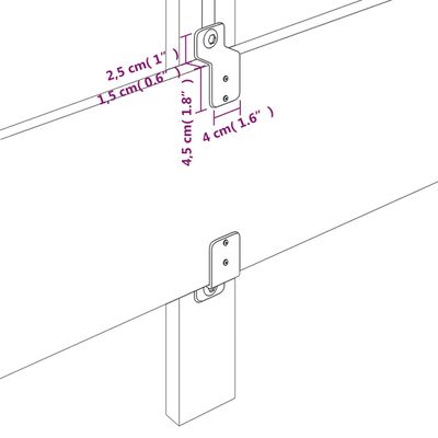 vidaXL Tăblie de pat cu LED, negru, 203x16x118/128 cm, catifea