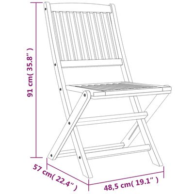 vidaXL Set mobilier de grădină, 5 piese, lemn masiv de acacia