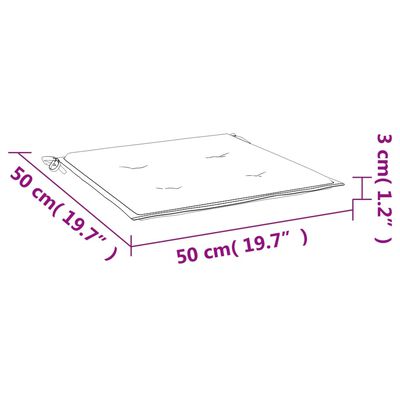 vidaXL Perne scaune de grădină 4 buc. verde 50x50x3 cm țesătură Oxford