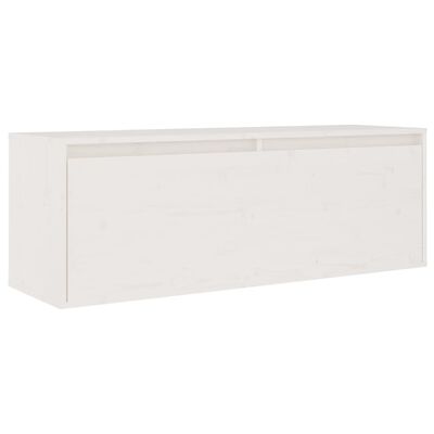 vidaXL Dulap de perete, alb, 100x30x35 cm, lemn masiv de pin
