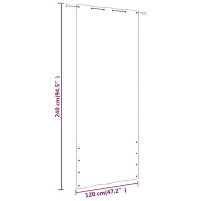 vidaXL Paravan de balcon,antracit și alb,120 x 240 cm, țesătură oxford