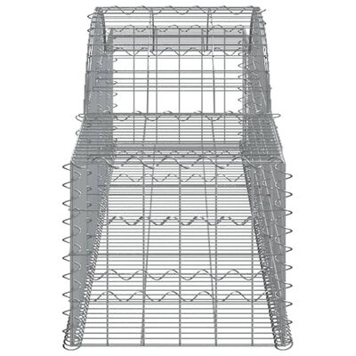 vidaXL Coșuri gabion arcuite, 9 buc., 300x50x40/60 cm, fier galvanizat