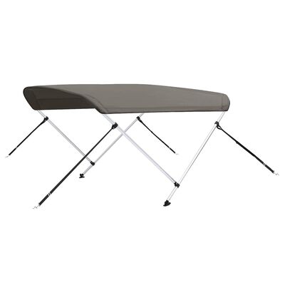 vidaXL Parasolar barcă Bimini cu 2 arcuri, gri, 180x150x110 cm