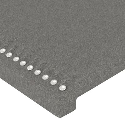 vidaXL Tăblie de pat cu aripioare gri închis 93x16x118/128 cm textil