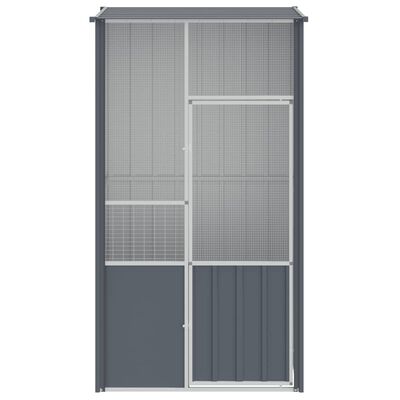 vidaXL Colivie pentru păsări antracit 115x78x200 cm oțel galvanizat