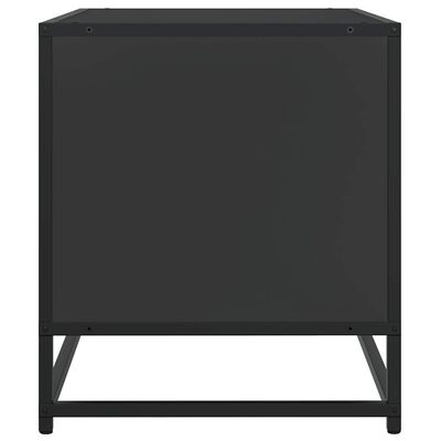 vidaXL Dulap TV, negru, 61x40x46 cm, lemn prelucrat și metal