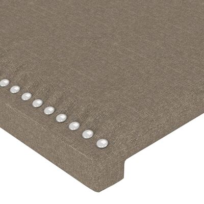 vidaXL Tăblie de pat cu aripioare gri taupe 147x16x118/128 cm textil