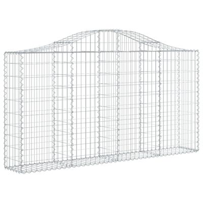 vidaXL Coșuri gabion arcuite 6 buc, 200x30x100/120 cm fier galvanizat