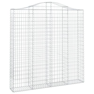 vidaXL Coșuri gabion arcuite 6 buc. 200x30x200/220 cm fier galvanizat