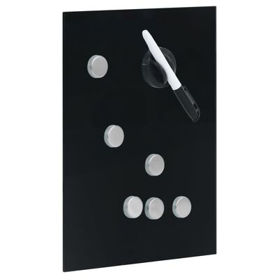 vidaXL Casetă pentru chei cu tablă magnetică, negru, 30 x 20 x 4 cm