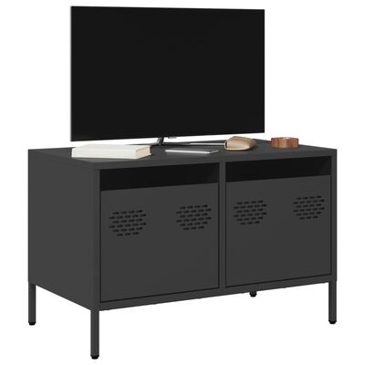 vidaXL Dulap TV, negru, 68x39x43,5 cm, oțel laminat la rece