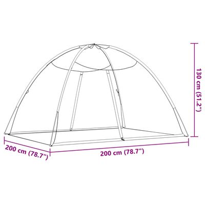 vidaXL Plasa țânțari Mongolia cu uși, 220 ochiuri negru 200x150x140 cm