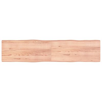 vidaXL Blat masă, 220x50x(2-6) cm, maro, lemn tratat contur organic