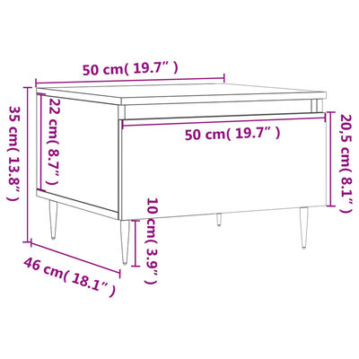 vidaXL Mese de cafea 2 buc. stejar maro 50x46x35 cm lemn compozit