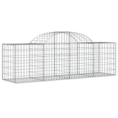 vidaXL Coșuri gabion arcuite 11 buc, 200x50x60/80 cm, fier galvanizat