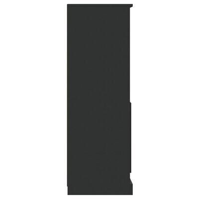 vidaXL Dulap înalt, negru, 36x35,5x103,5 cm, lemn compozit
