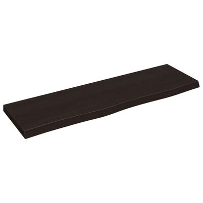 vidaXL Blat de baie, maro închis, 100x30x(2-4) cm, lemn masiv tratat