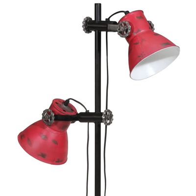 vidaXL Lampă de podea, 25 W, roșu uzat, 25x25x90/160 cm, E27