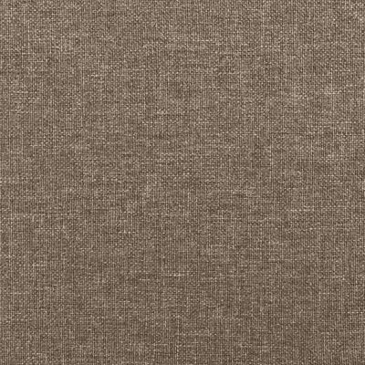 vidaXL Pat cu arcuri, saltea și LED, gri taupe, 90x190 cm, textil