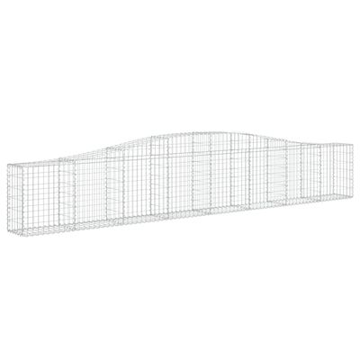 vidaXL Coș gabion arcuit 400x30x60/80 cm fier galvanizat