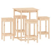 vidaXL Set mobilier de bar, 5 piese, lemn masiv de pin