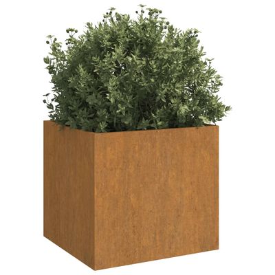 vidaXL Jardiniere, 2 buc., 42x40x39 cm, oțel corten