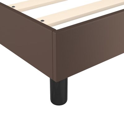 vidaXL Cadru de pat box spring, maro, 180x200 cm, piele ecologică