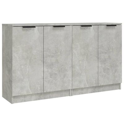 vidaXL Servante, 2 piese, gri beton, 60x30x70 cm, lemn prelucrat