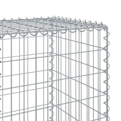 vidaXL Coș gabion cu capac, 1200x50x150 cm, fier galvanizat