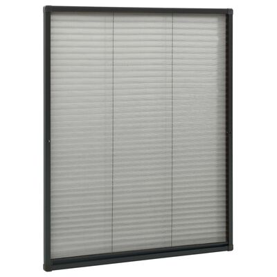 vidaXL Ecran insecte pentru ferestre, antracit, 80x100 cm, aluminiu