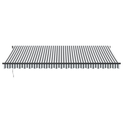 vidaXL Copertină retractabilă automat cu LED, antracit/alb, 500x300 cm