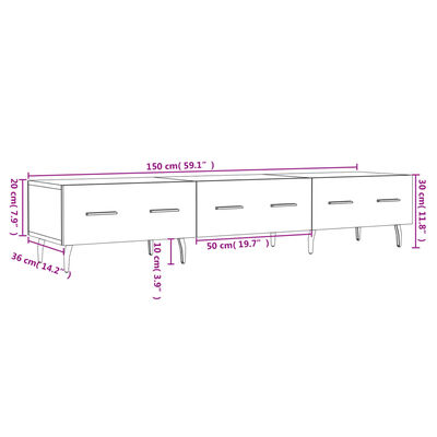 vidaXL Dulap TV, stejar sonoma, 150x36x30 cm, lemn prelucrat