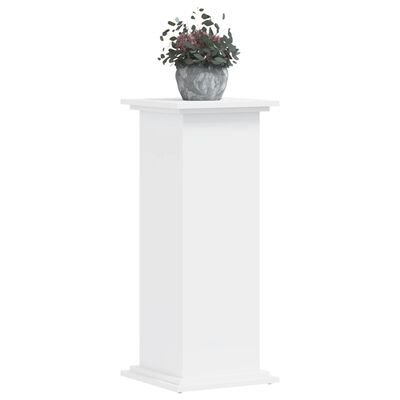 vidaXL Suport de plante, alb, 33x33x80 cm, lemn prelucrat