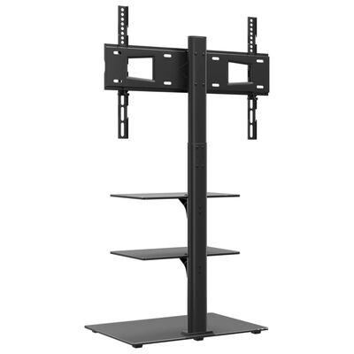 vidaXL Suport TV pe colț cu 3 niveluri pentru 32-65 inch, negru