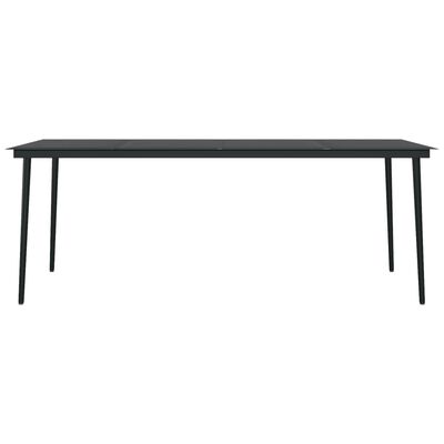 vidaXL Set de mobilier de grădină, 9 piese, negru