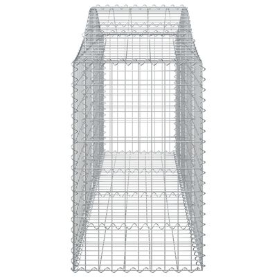 vidaXL Coșuri gabion arcuite 5 buc, 200x50x80/100 cm, fier galvanizat