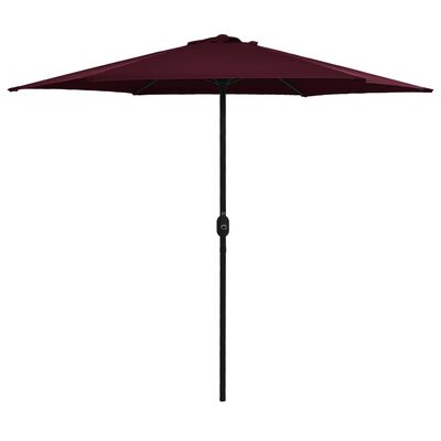 vidaXL Umbrelă de soare cu stâlp aluminiu, roșu închis, 270 x 246 cm