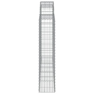 vidaXL Coșuri gabion arcuite 7 buc, 200x30x140/160cm, fier galvanizat