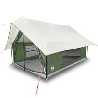 vidaXL Cort de camping pentru 5 persoane, verde, impermeabil