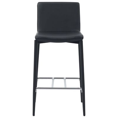 vidaXL Set mobilier de bar, 5 piese, negru, piele ecologică