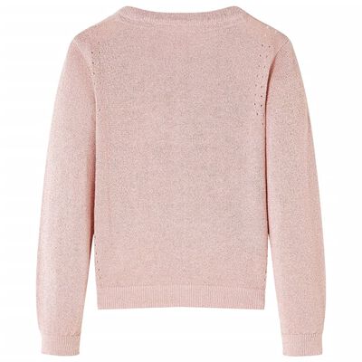 Cardigan pentru copii tricotat, roz deschis, 116