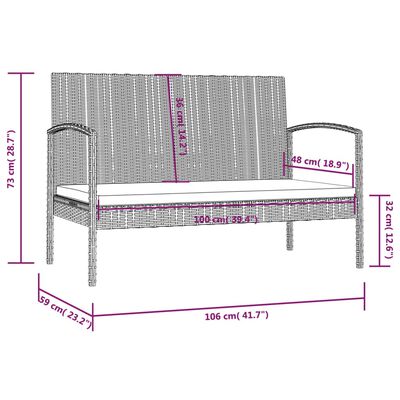 vidaXL Set mobilier de grădină cu perne, 8 piese, maro, poliratan