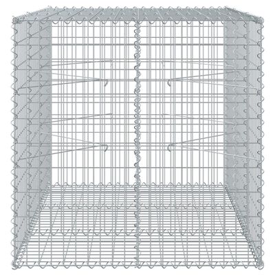 vidaXL Coș gabion cu capac, 150x100x100 cm, fier galvanizat